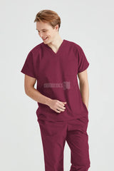 Burgundy - Men - Scrub Set Classic Flex