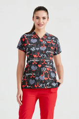 Cardio EKG - Women - Blouse Elastane with Print