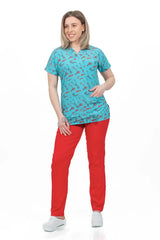 Instruments Medical - Women - Blouse Elastane with Print