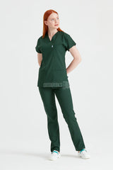 Khaki Green - Women - Scrub Set Classic Flex