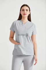 Light Grey - Women - Scrub Set Classic