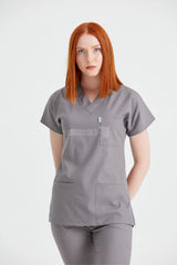 Light Grey - Women - Scrub Set Classic Flex