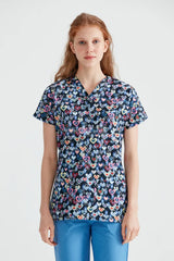 Mini Hearts - Women - Blouse Elastane with Print