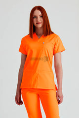 Orange - Women - Scrub Set Classic Flex