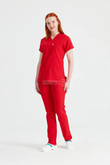 Red - Women - Scrub Set Classic Flex
