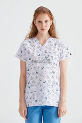 Teeth Lilac - Women - Blouse with Print