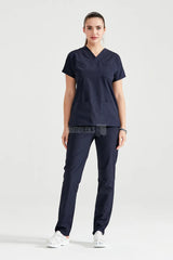 Navy Blue - Women - Trousers Classic