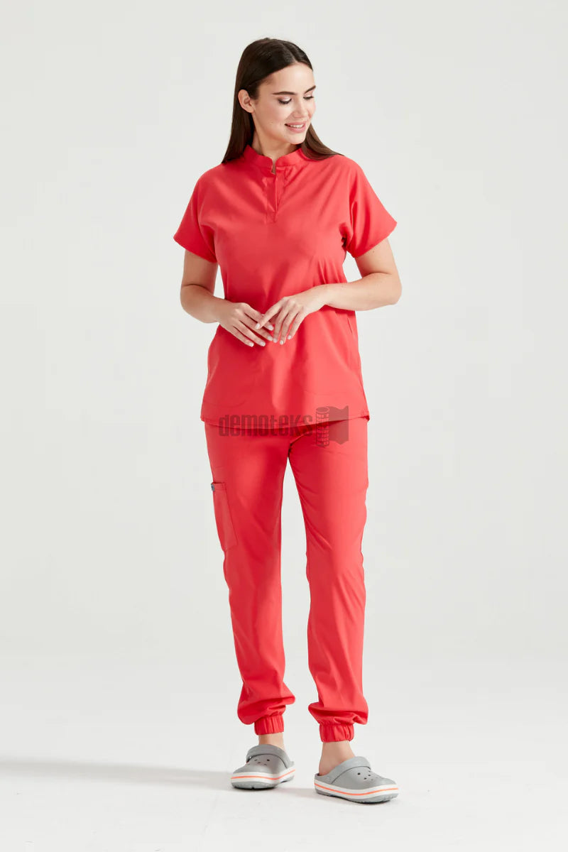 Coral Red - Unisex - Scrub Set Activity
