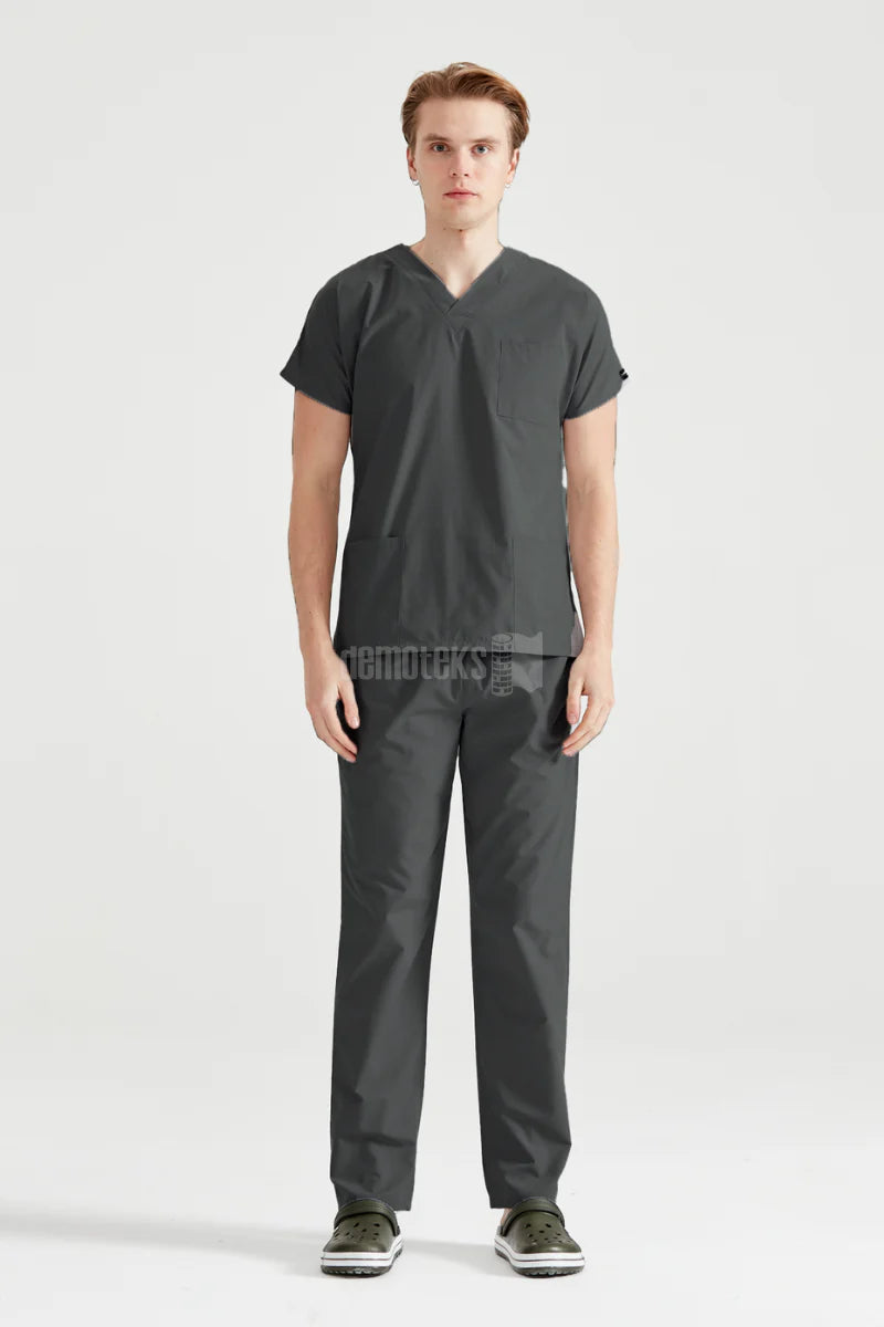 Dark Grey - Men - Scrub Set Classic Flex
