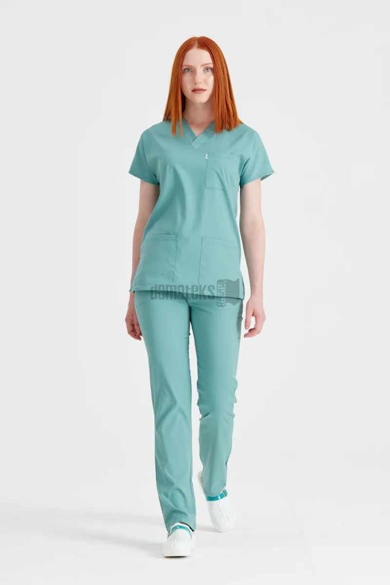 Military Green - Women - Scrub Set Classic Flex