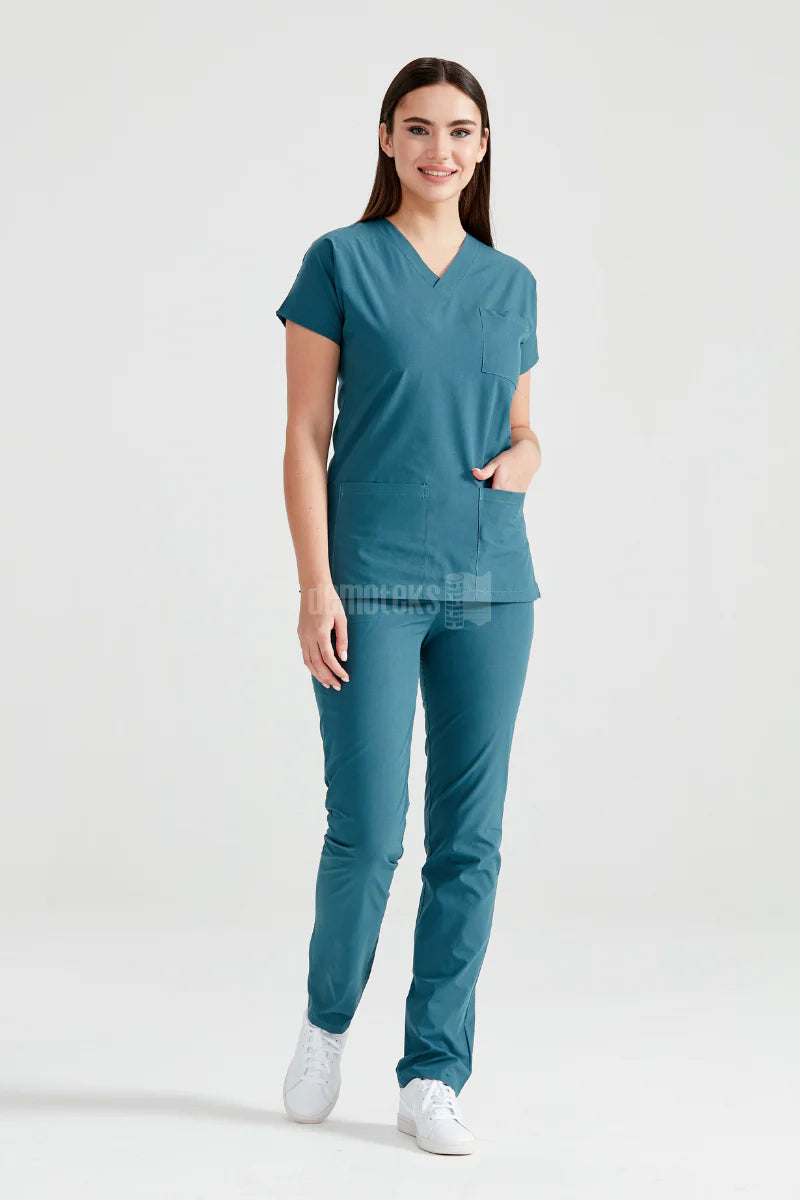 Petrol Green - Women - Scrub Set Classic Flex