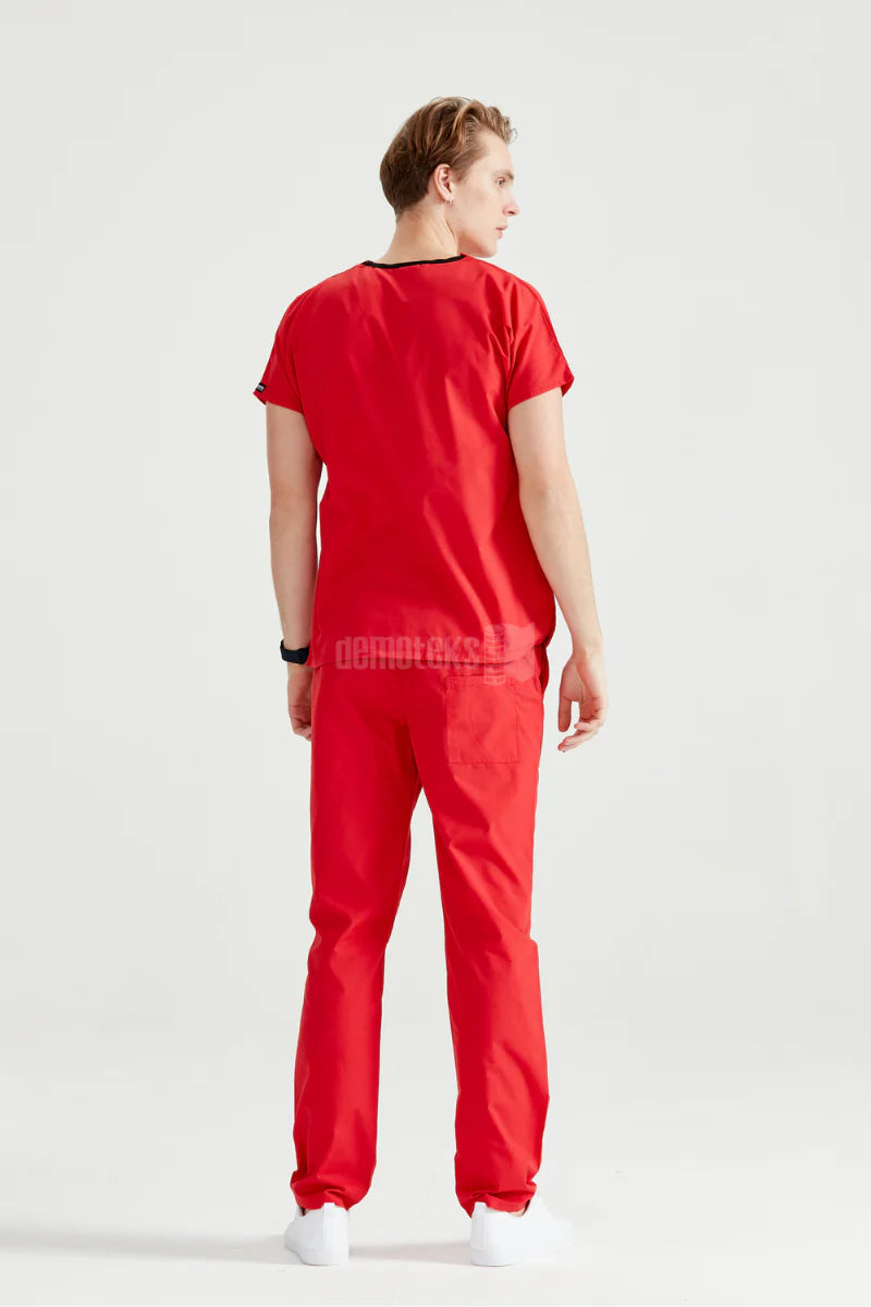 Red - Men - Scrub Set Classic Flex