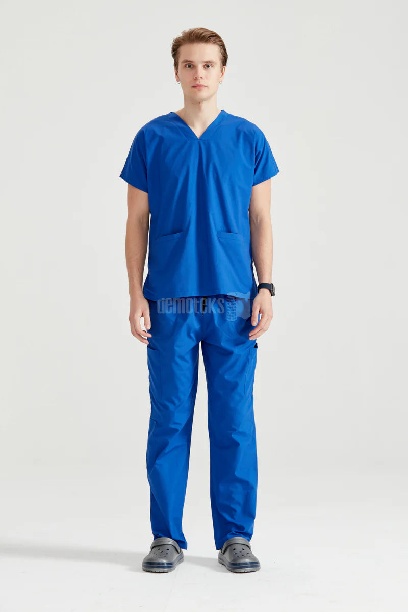 Royal Blue - Men - Scrub Set Classic