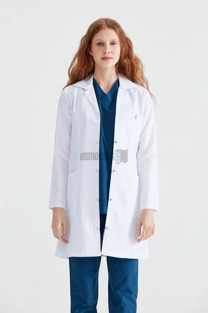 White_Lab_Coat_Women_Rever_Lon