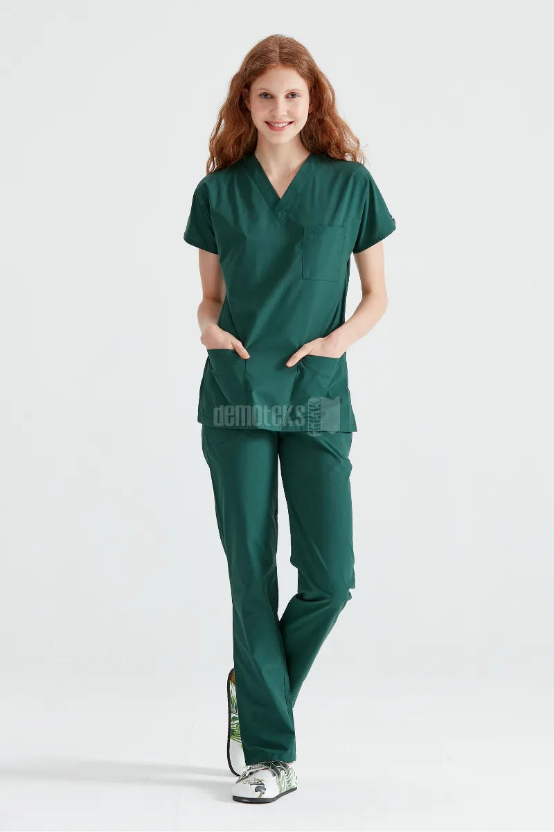 Khaki Green - Women - Trousers Classic
